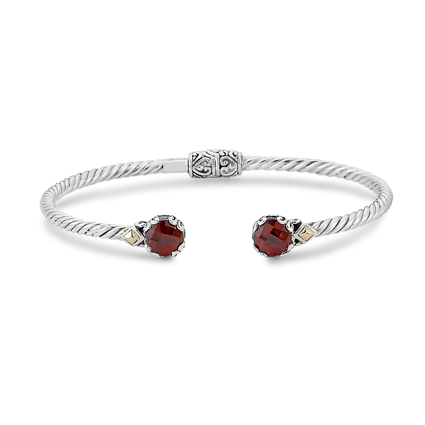Bali Bangle Bracelet Garnet