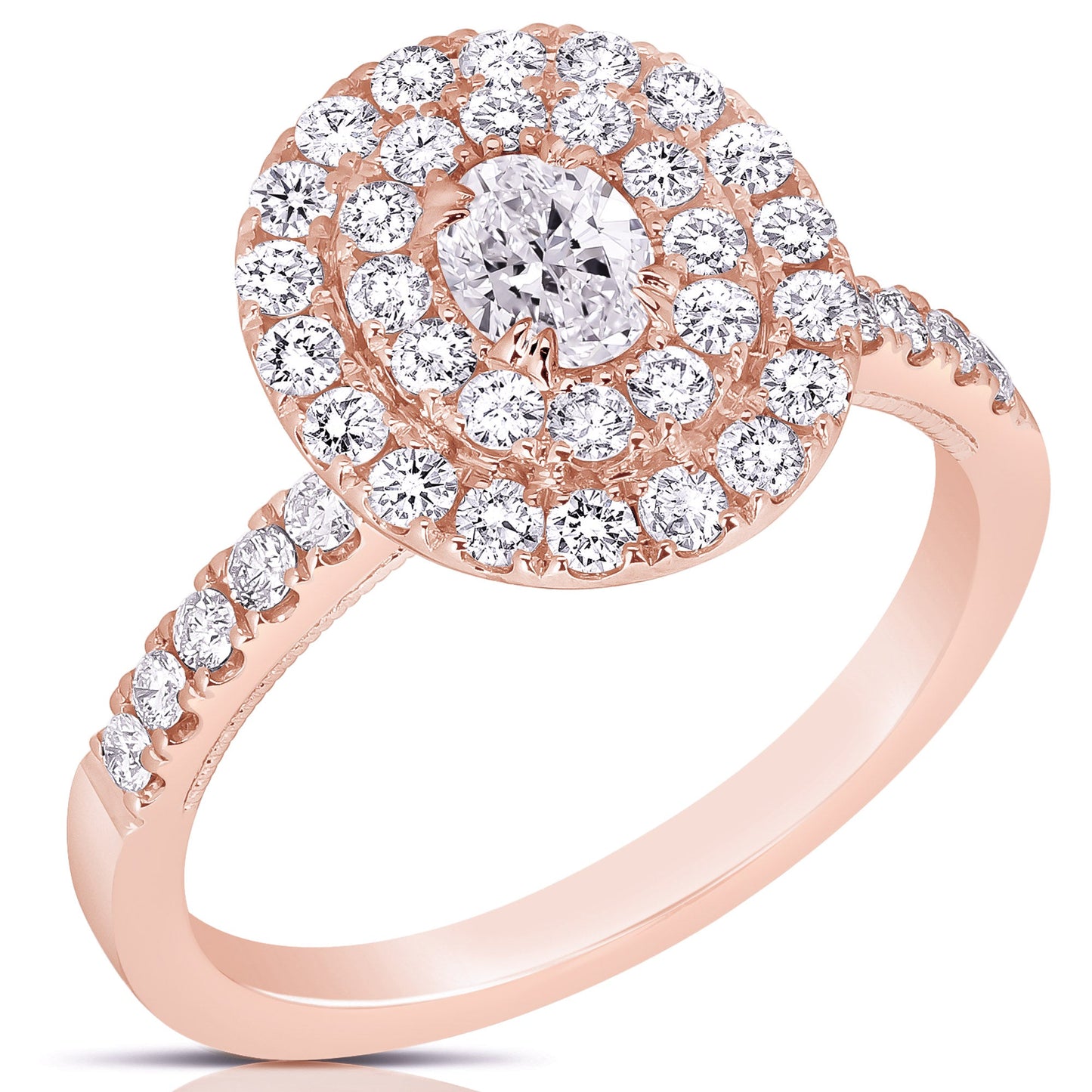 Double Halo+Prong Br + Ov Ctr (.30Ct Ov Ctr)