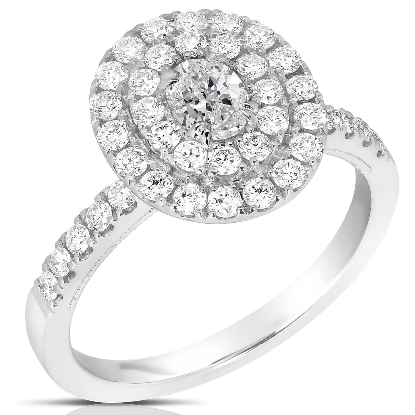 Double Halo+Prong Br + Ov Ctr (.30Ct Ov Ctr)