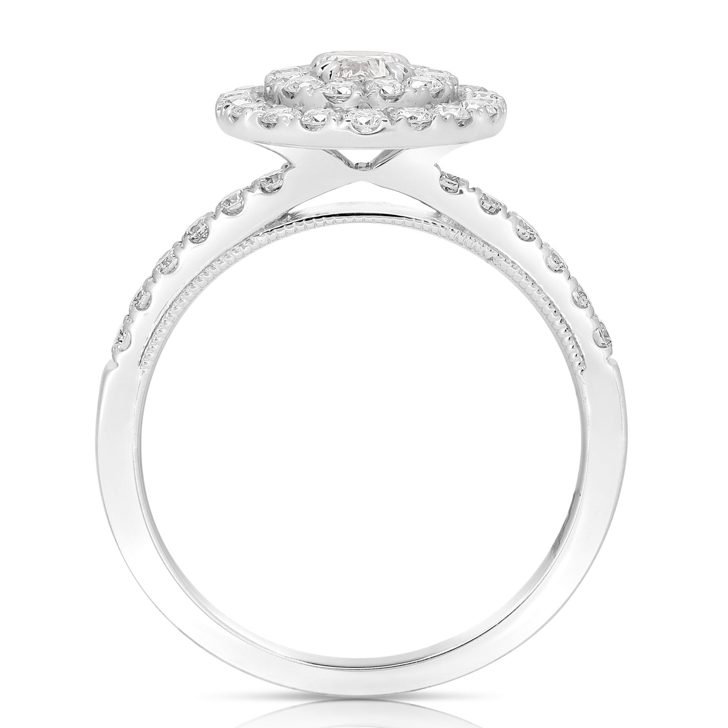 Double Halo+Prong Br + Ov Ctr (.30Ct Ov Ctr)