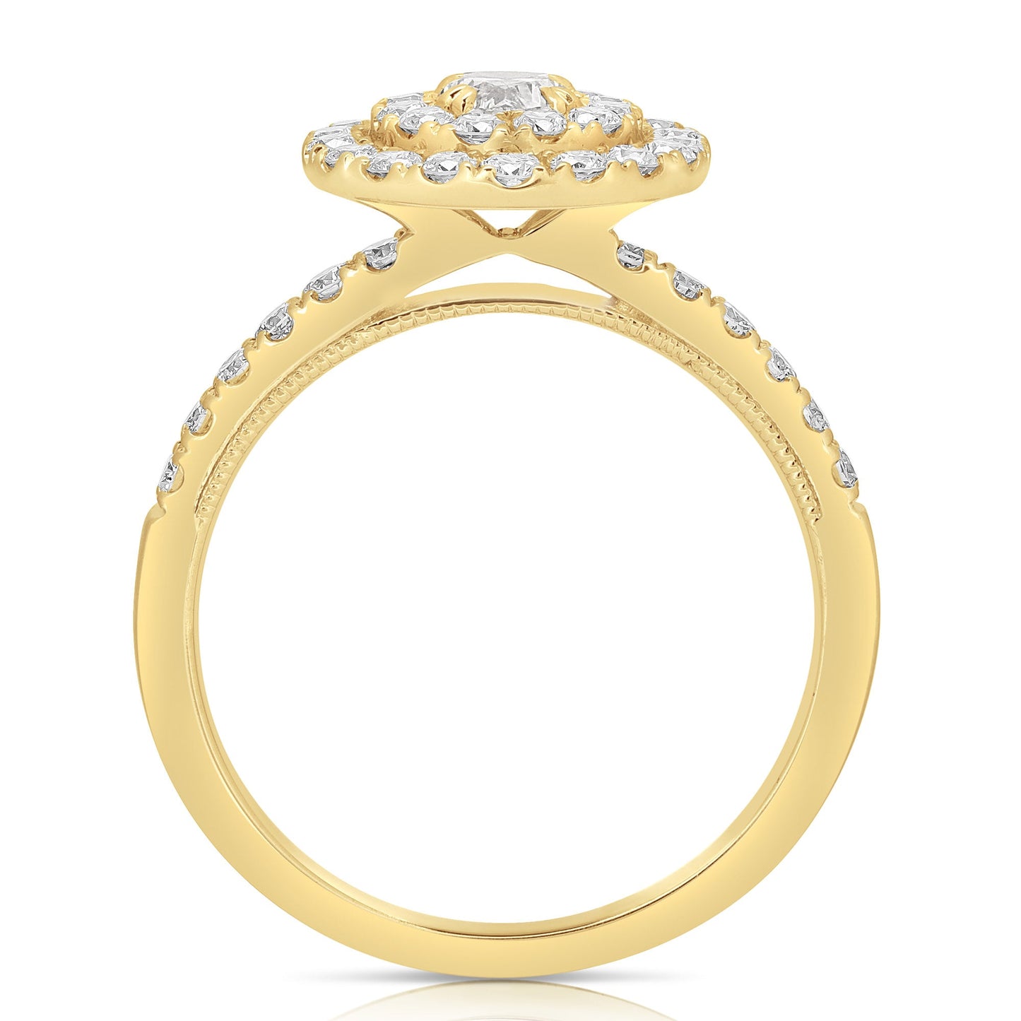 Double Halo+Prong Br + Ov Ctr (.30Ct Ov Ctr)
