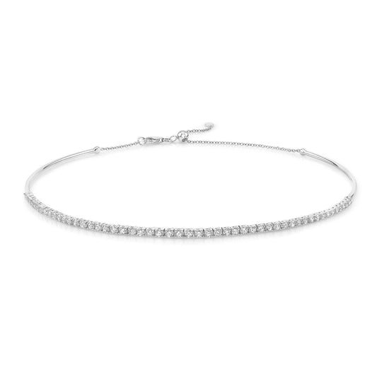 Diamond Tennis Choker Necklace