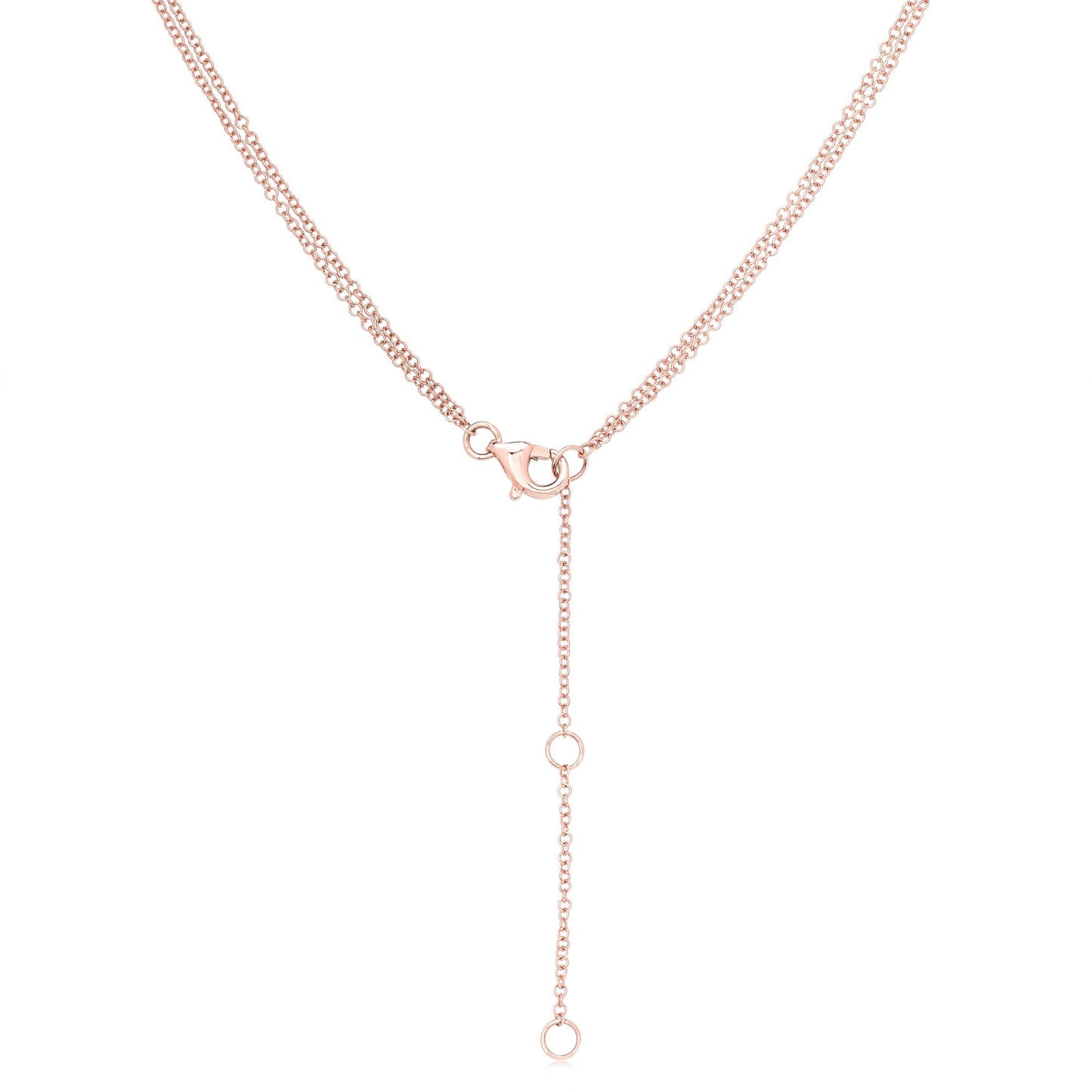 Split Paper Clip Diamond Necklace