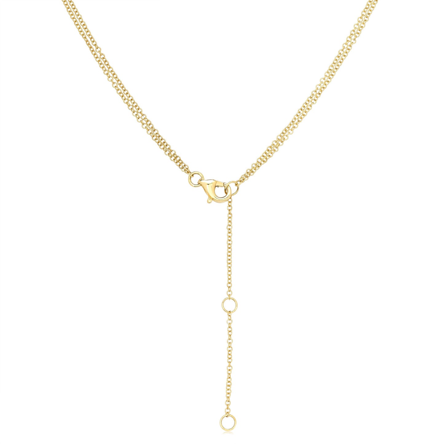 Split Paper Clip Diamond Necklace