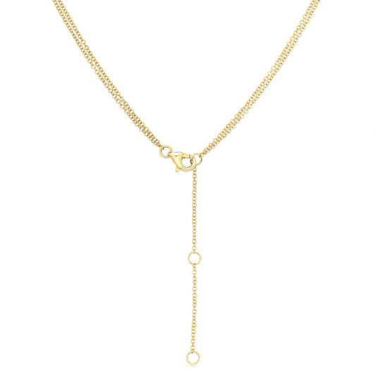 Split Paper Clip Diamond Necklace