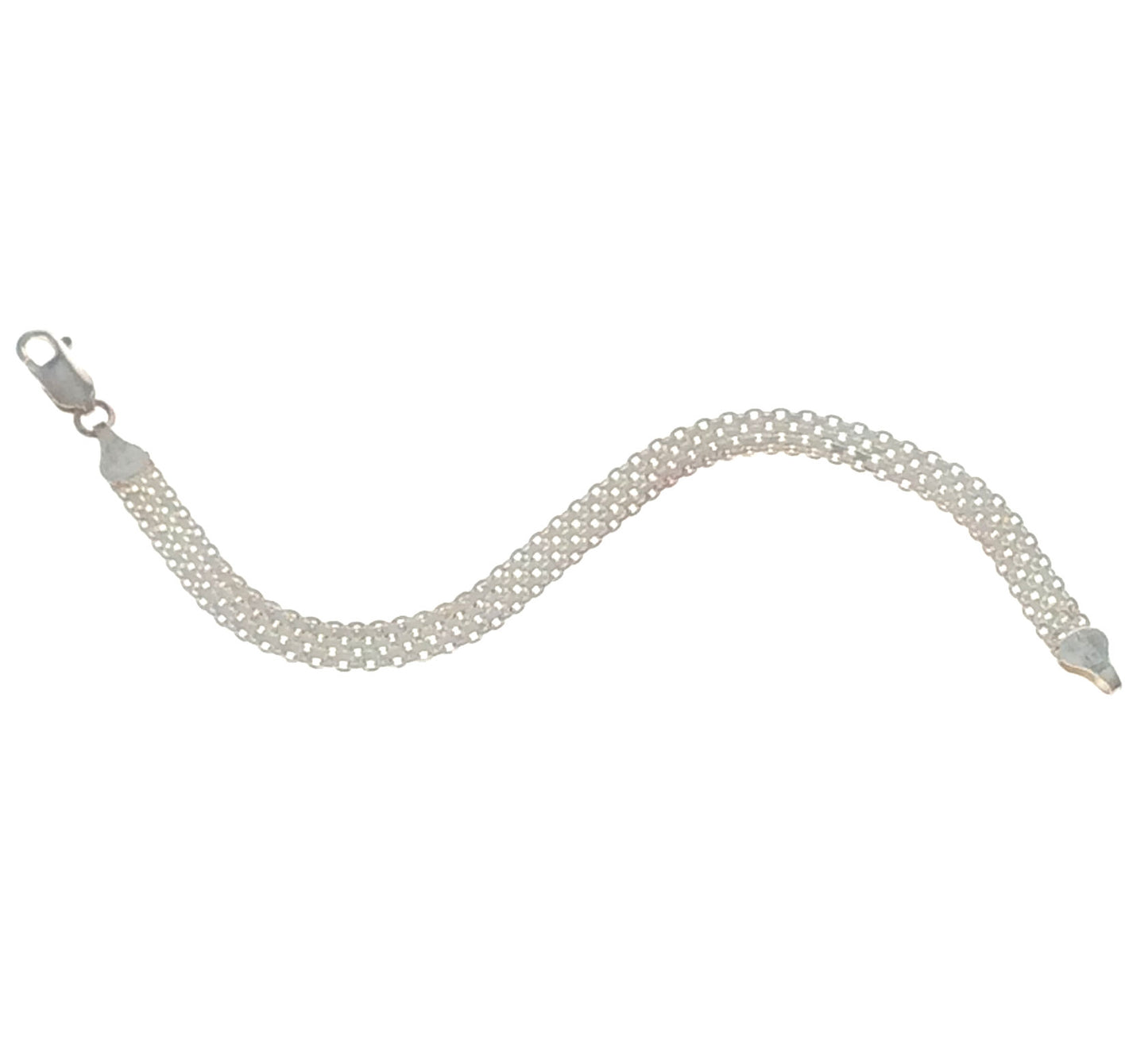 Silver Flat Weave Bracelet