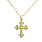 Green Gold Cross Pendant