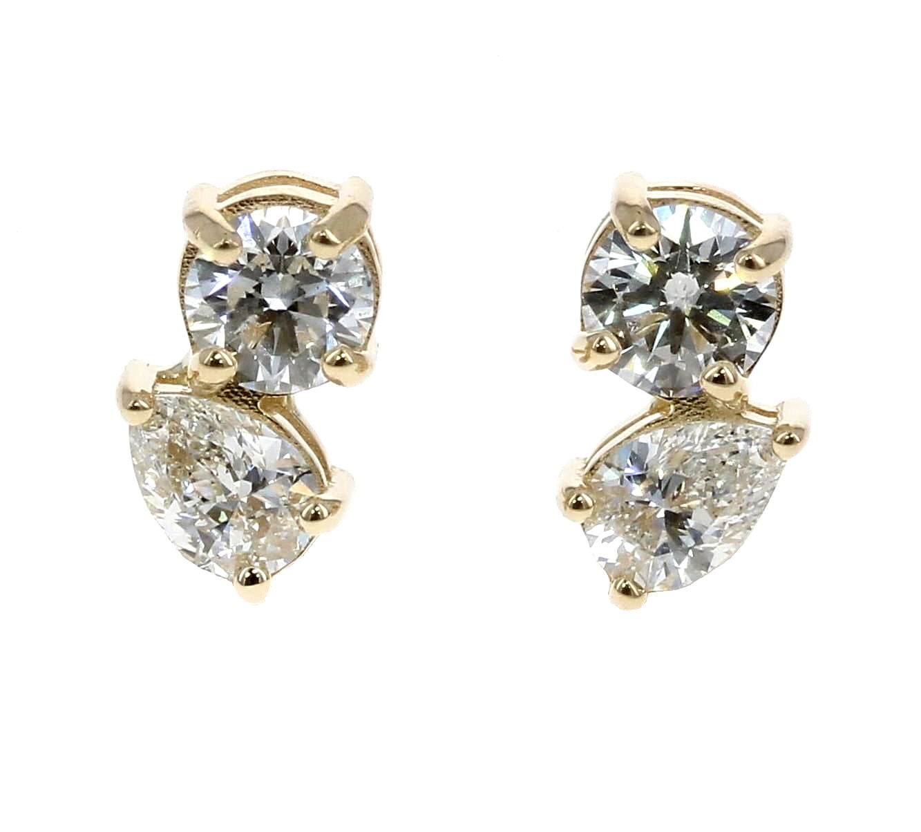 Two-Stone Diamond Stud Earring