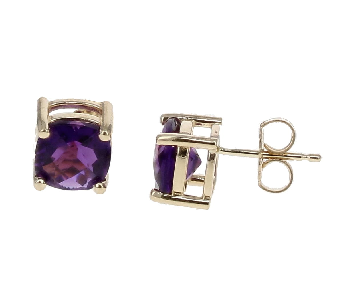 Amethyst Stud Earrings