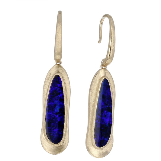 Black Opal Dangle Earrings