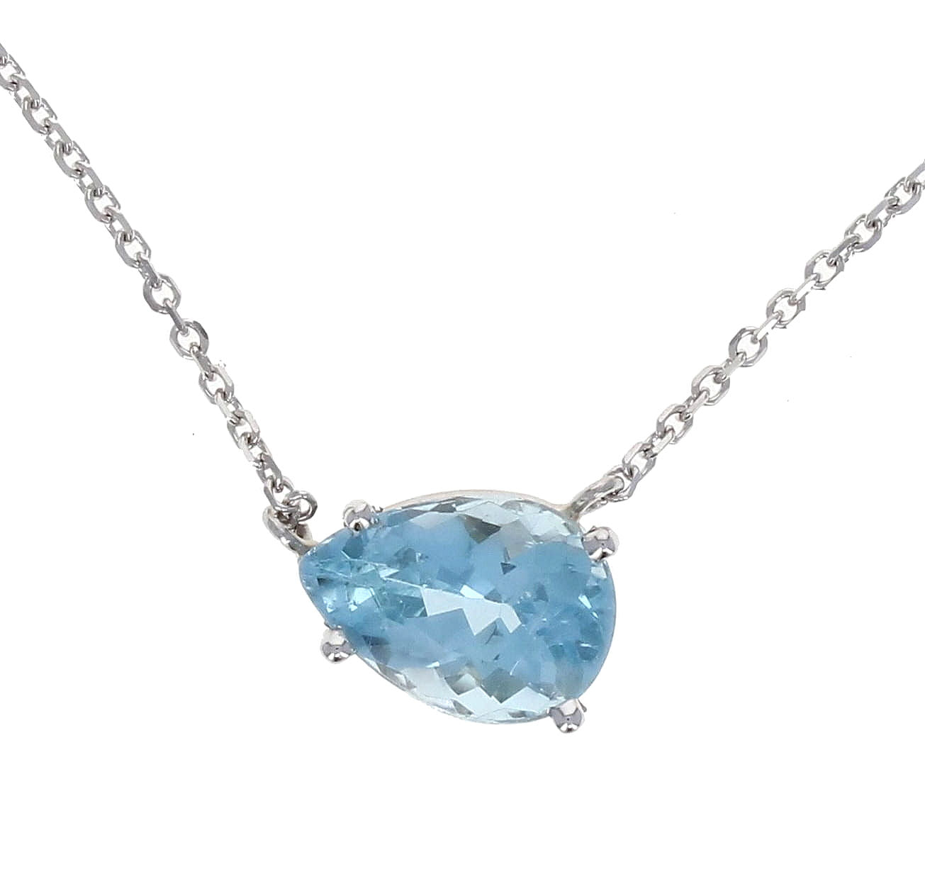 Pear-Cut Aquamarine Necklace