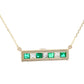 Emerald and Diamond Bar Pendant