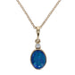 Black Opal and Diamond Necklace