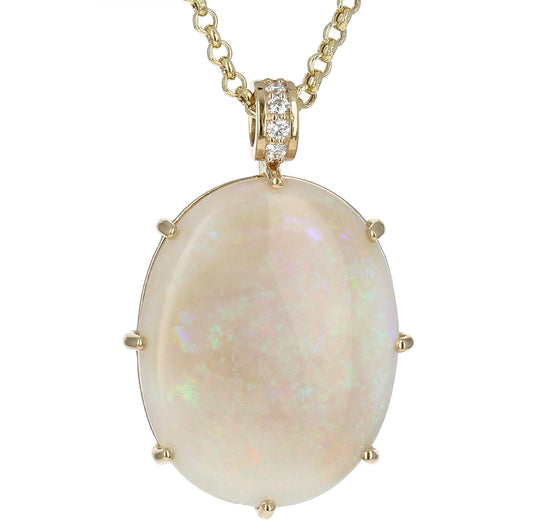 White Opal Pendant