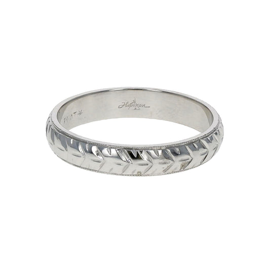 Hand Engraved Wedding Band