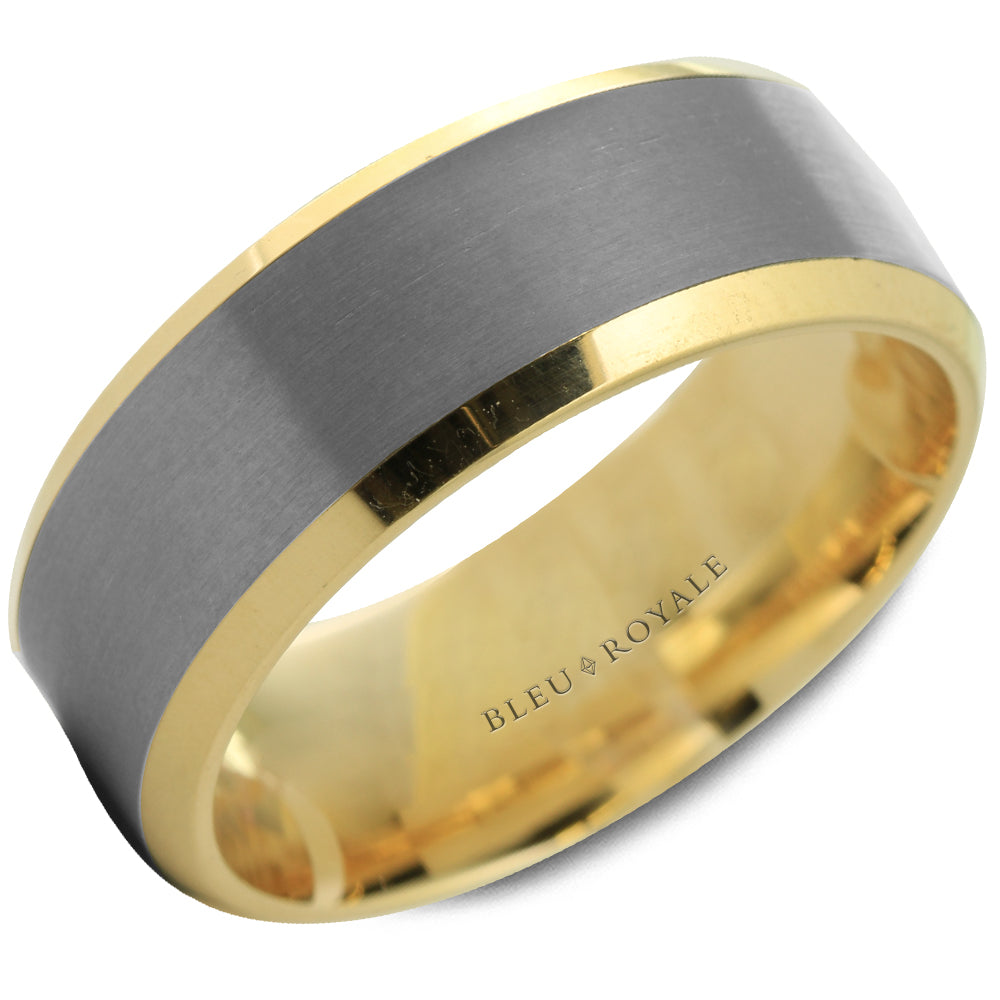 Yellow Gold and Tantalum Wedding Band