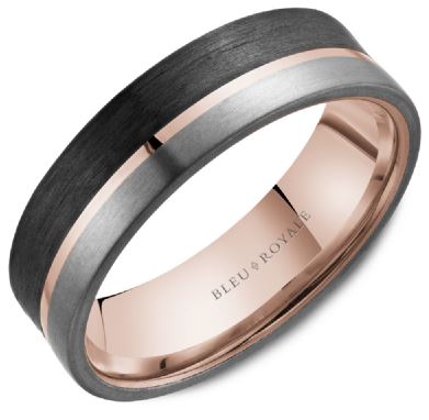 Tantalum, Rose Gold, & Carbon Band