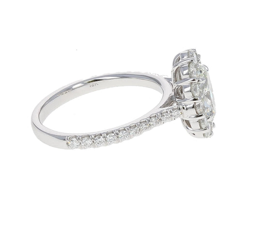 Moval Halo Engagement Ring