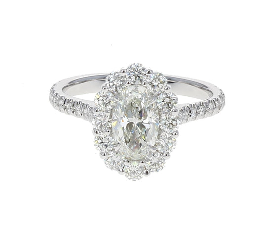 Moval Halo Engagement Ring