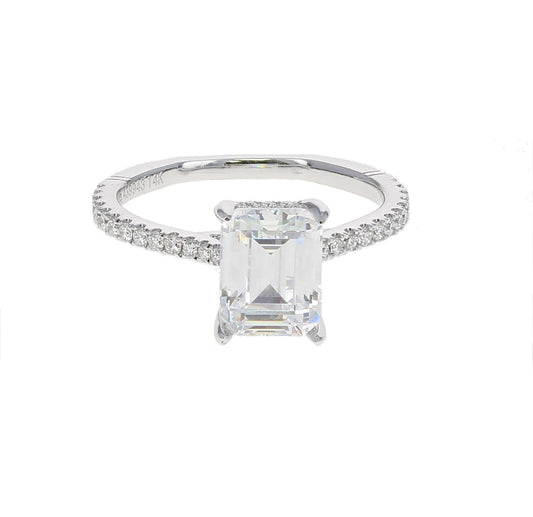 Emerald Cut Engagement Ring Setting