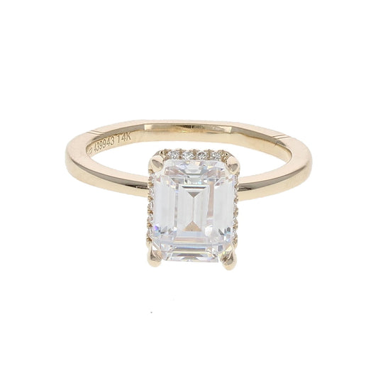 Emerald Cut Engagement Ring Setting
