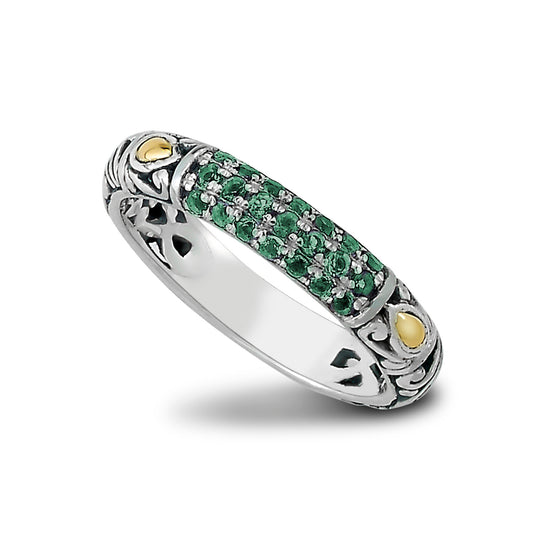 Emerald Pave Ring