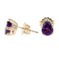 Amethyst Stud Earrings