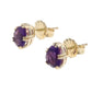 Amethyst Stud Earrings