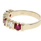 Ruby and Diamond 5-Stone Band