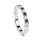 Amethyst and Diamond Band