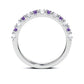 Amethyst and Diamond Band