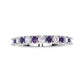 Amethyst and Diamond Band