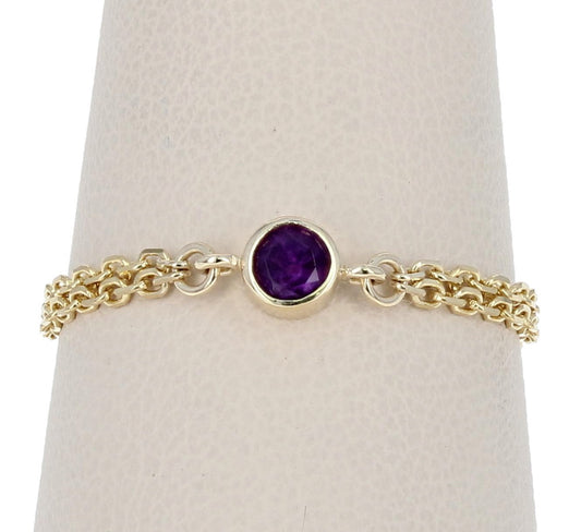 Amethyst Chain Ring