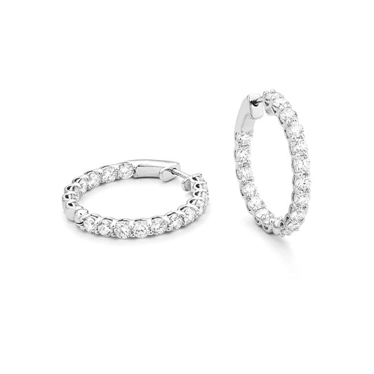 Diamond Hoop Earrings