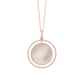 Mother of Pearl and Diamond Halo Pendant