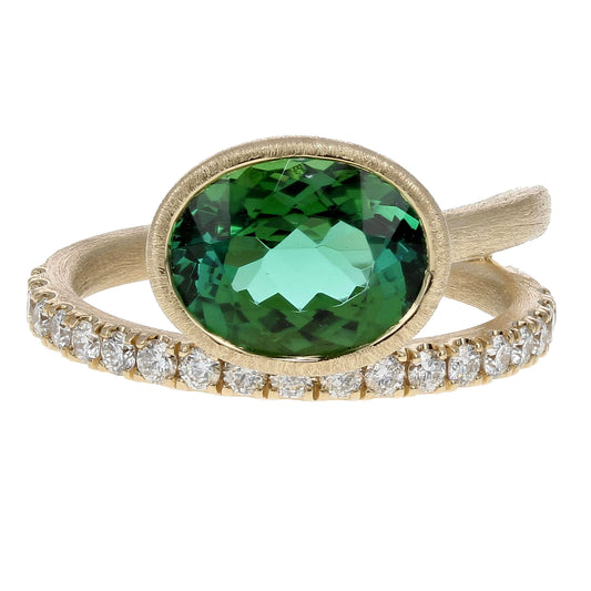 Green Tourmaline Wrap Ring