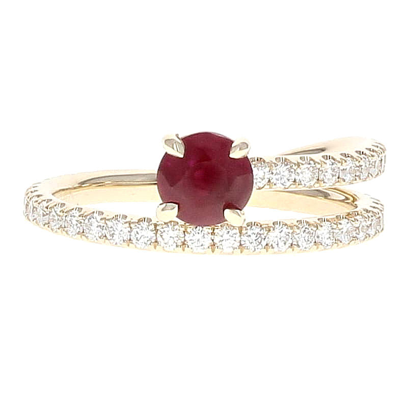 Ruby & Diamond Wrap Ring – Hannon