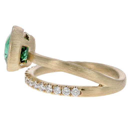 Green Tourmaline Wrap Ring