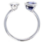 Sapphire & Diamond 2-Stone Ring