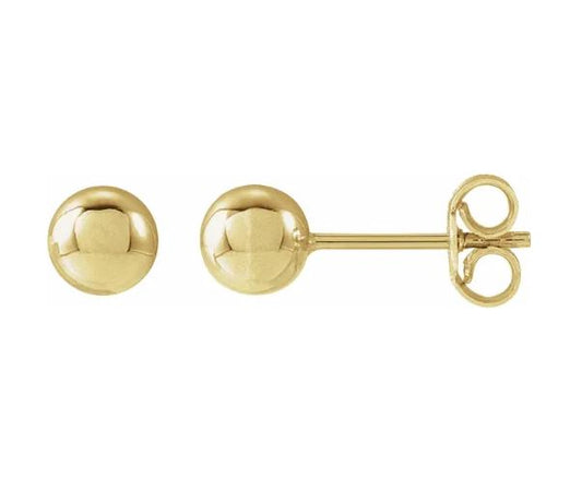 Gold Ball Stud Earrings