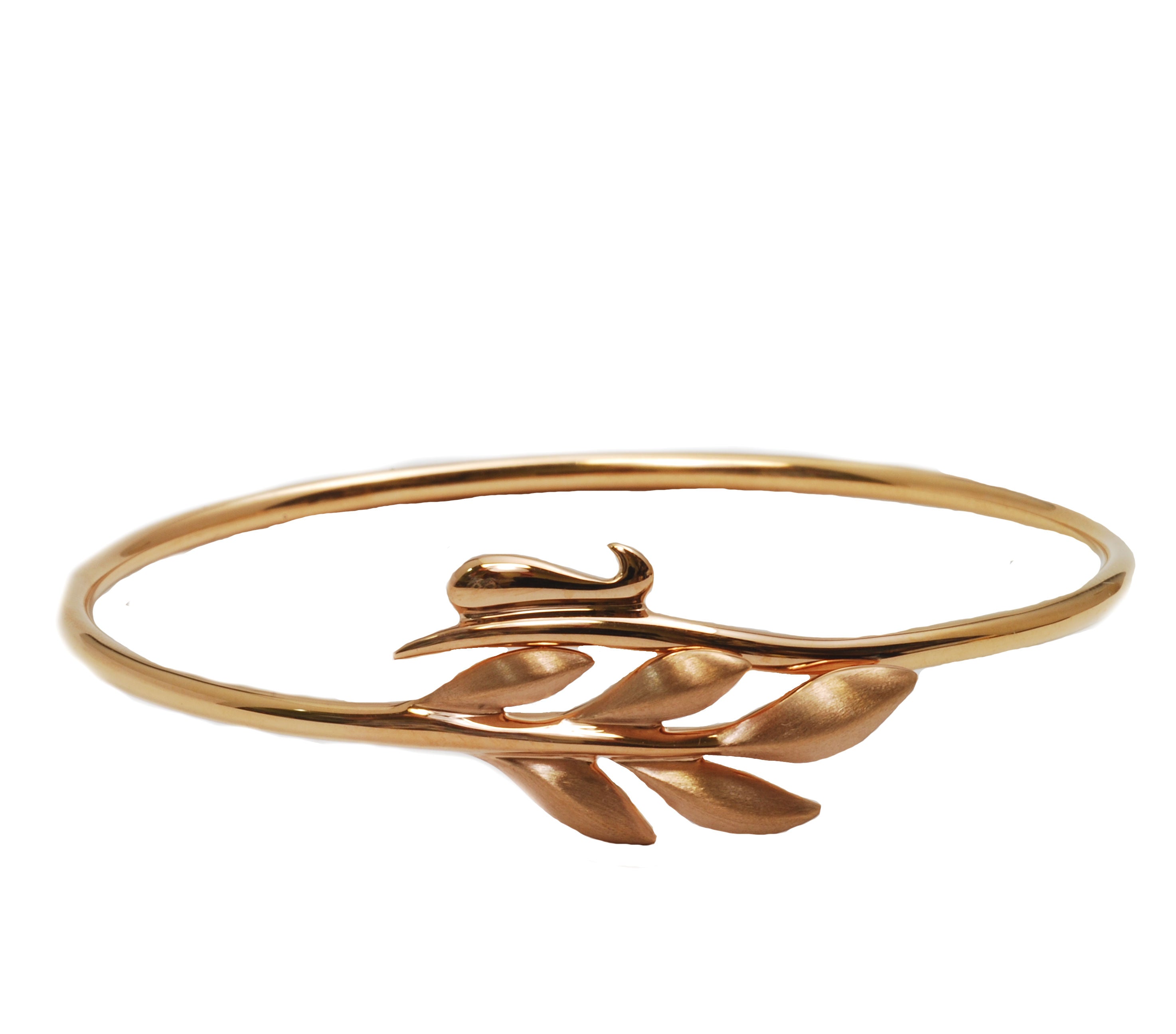Silver, Cubic Zirconia & Gold Leaf Bracelet