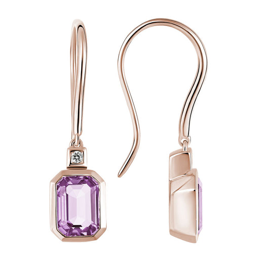 Lavender Quartz Drop Earrings