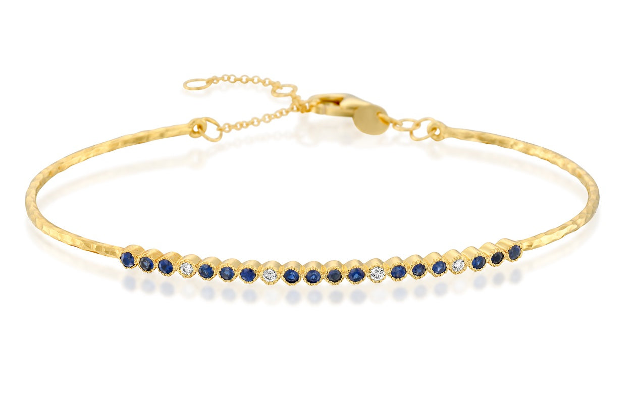 Blue Sapphire Gold Bracelet