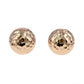 Rose Hammered Gold Stud Earrings