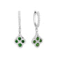 Diamond Emerald Dangle Earrings