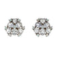 White Sapphire and Opal Stud Earrings