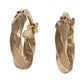 Twisted Gold Hoop Earrings