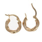 Twisted Gold Hoop Earrings