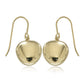 Dapped Disk Gold Earrings