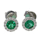 Emerald and Diamond Stud Earrings